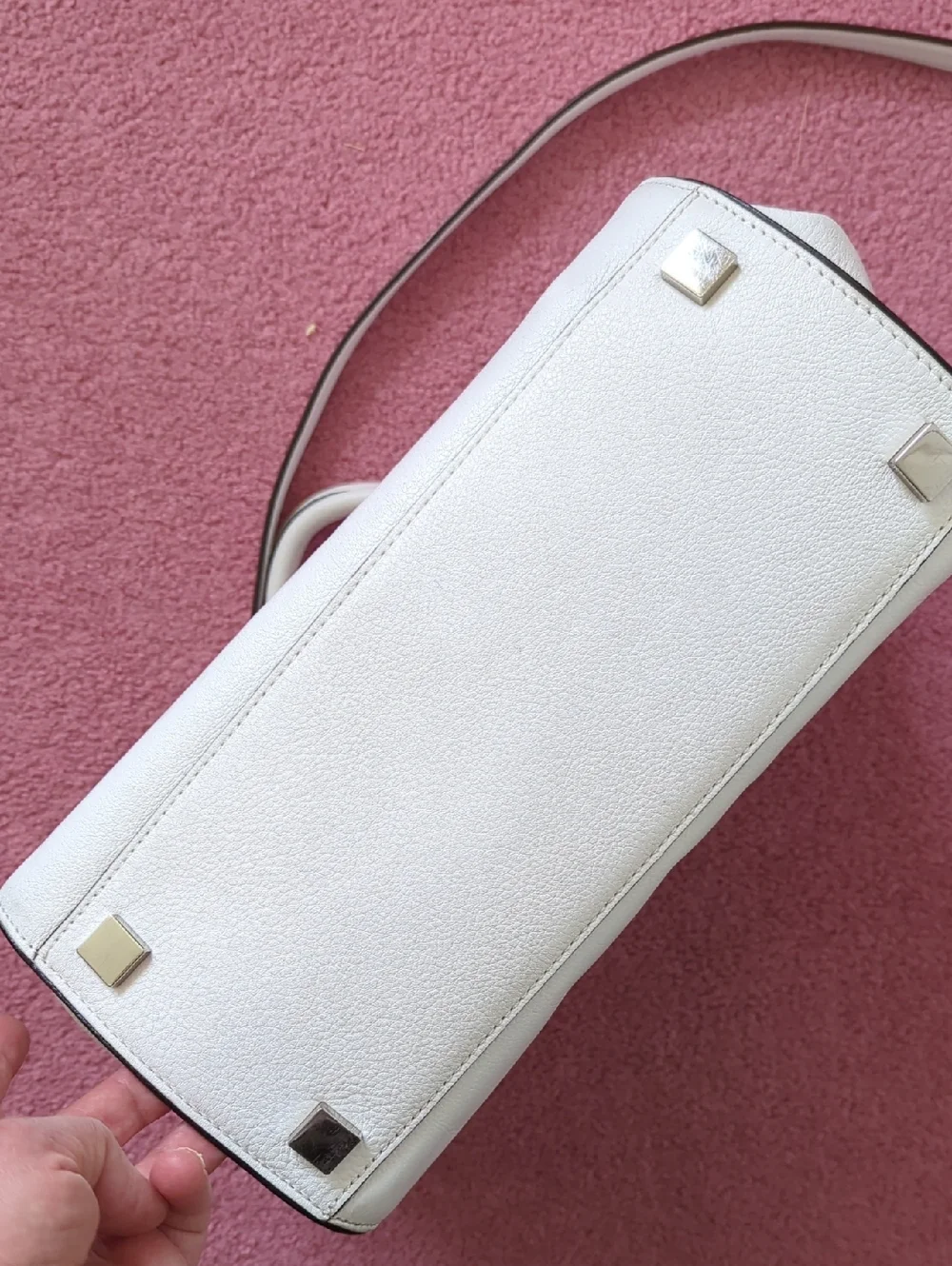 Michael Michael Kors White Leather Audrey Satchel